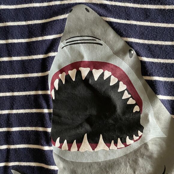 Joules Striped Shark Tee With Glow In The Dark Boys' 5 - Picture 6 of 11